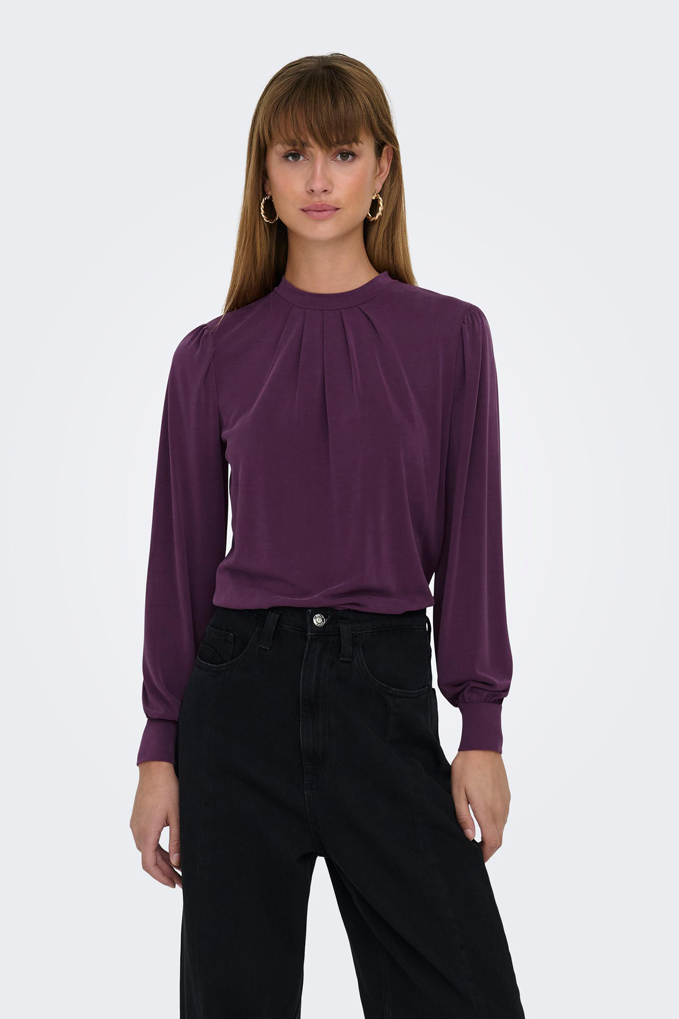 Blusa de modal de manga comprida