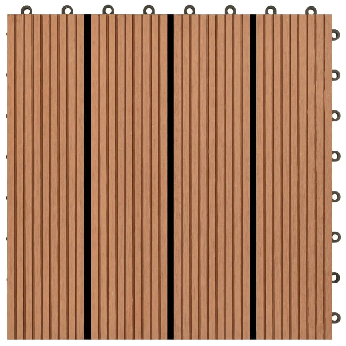 vidaXL Carreaux de terrasse 2m² - WPC Marron