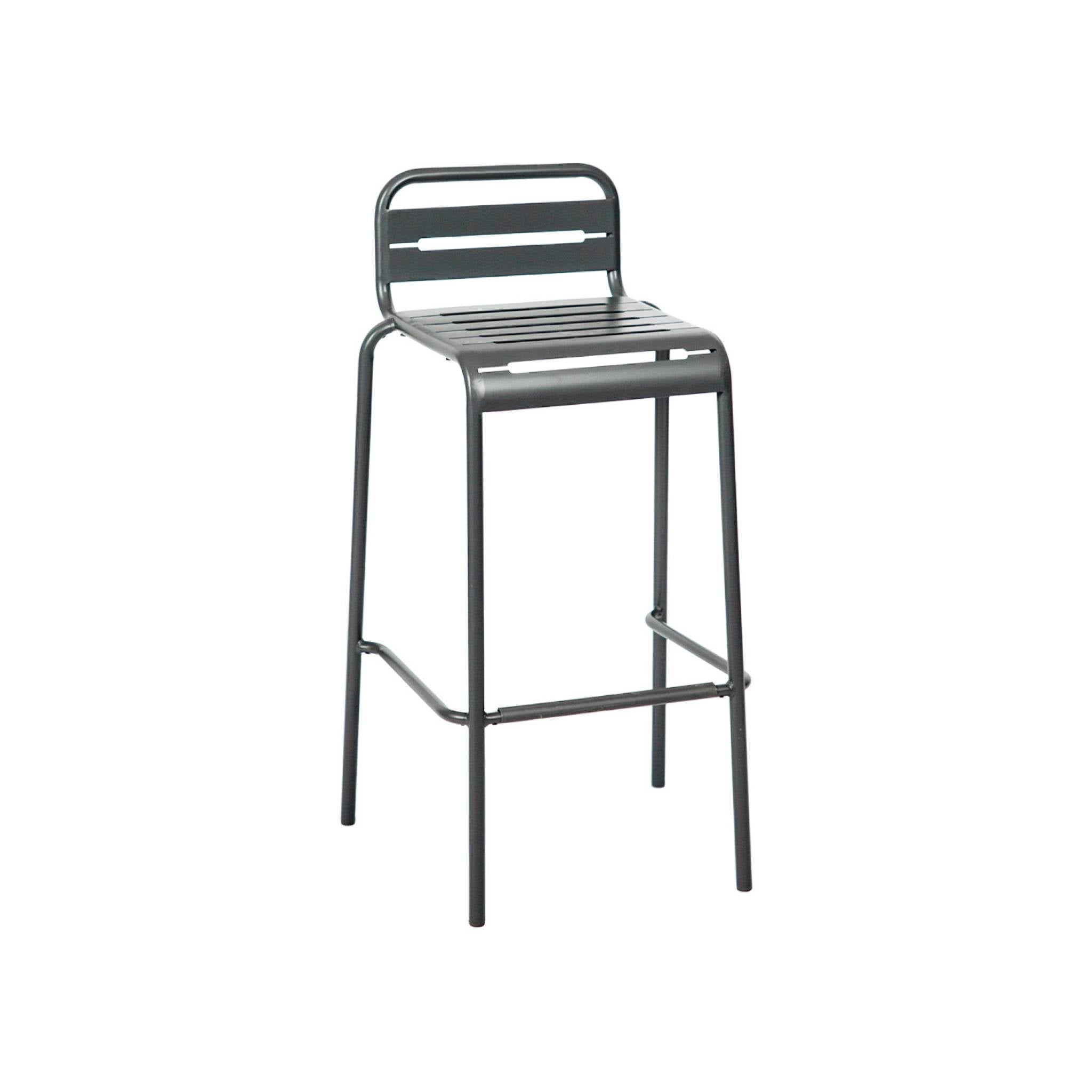 sweeek - Hoge tuinstoelen metaal (set van 4)