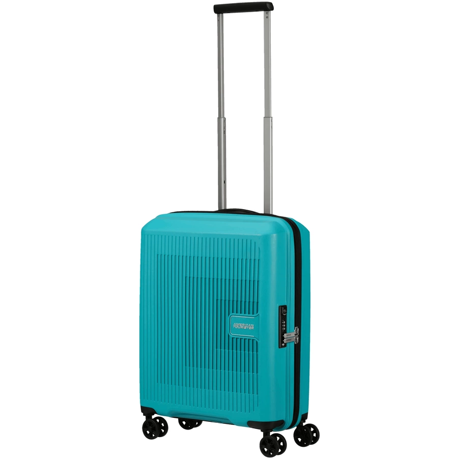 American Tourister Aerostep - 4-Rollen-Kabinentrolley 55 cm erw. turquoise tonic