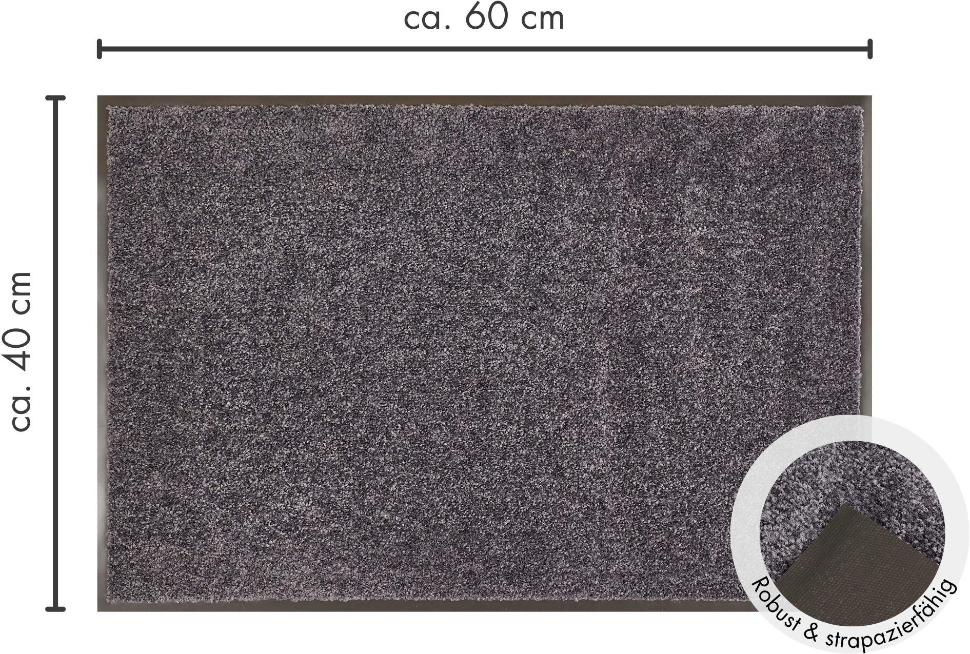 Andiamo Fussmatte »Super Wash & Clean, Made in Belgium« rechteckig 7 mm Höhe Schmutzfangmatte, Uni Farben, rutschhemmend, waschbar