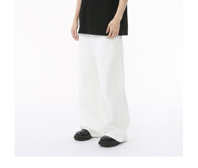FAERIS - Henley effen T-shirt met korte mouwen
