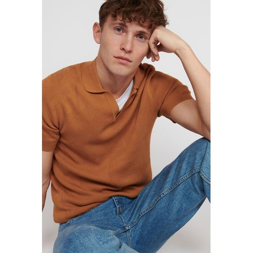 Matinique Polo T-shirt, Yellow Brown, L