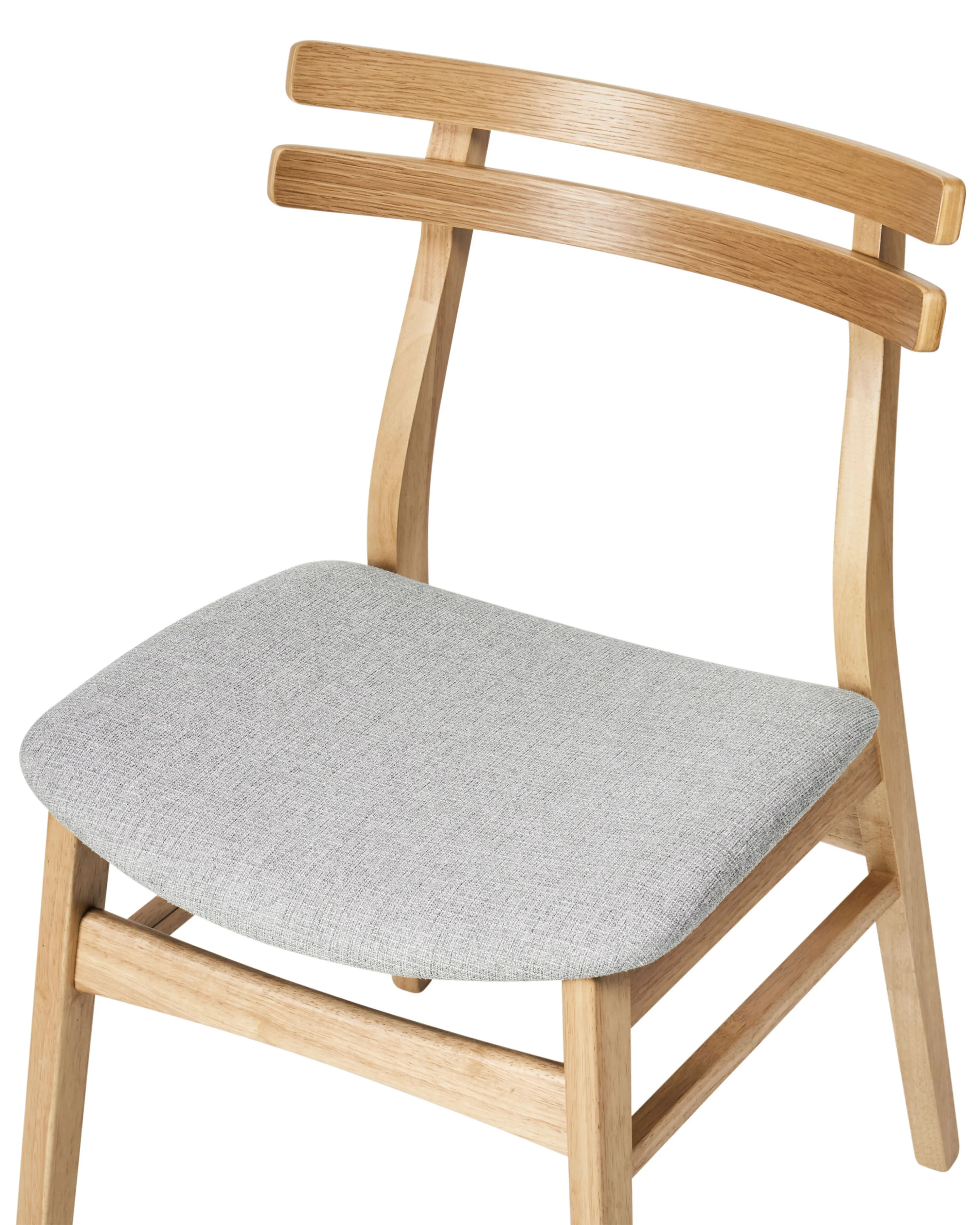 Set van 2 eetkamerstoelen CYNTHIANA Hout Lichtbruin/grijs