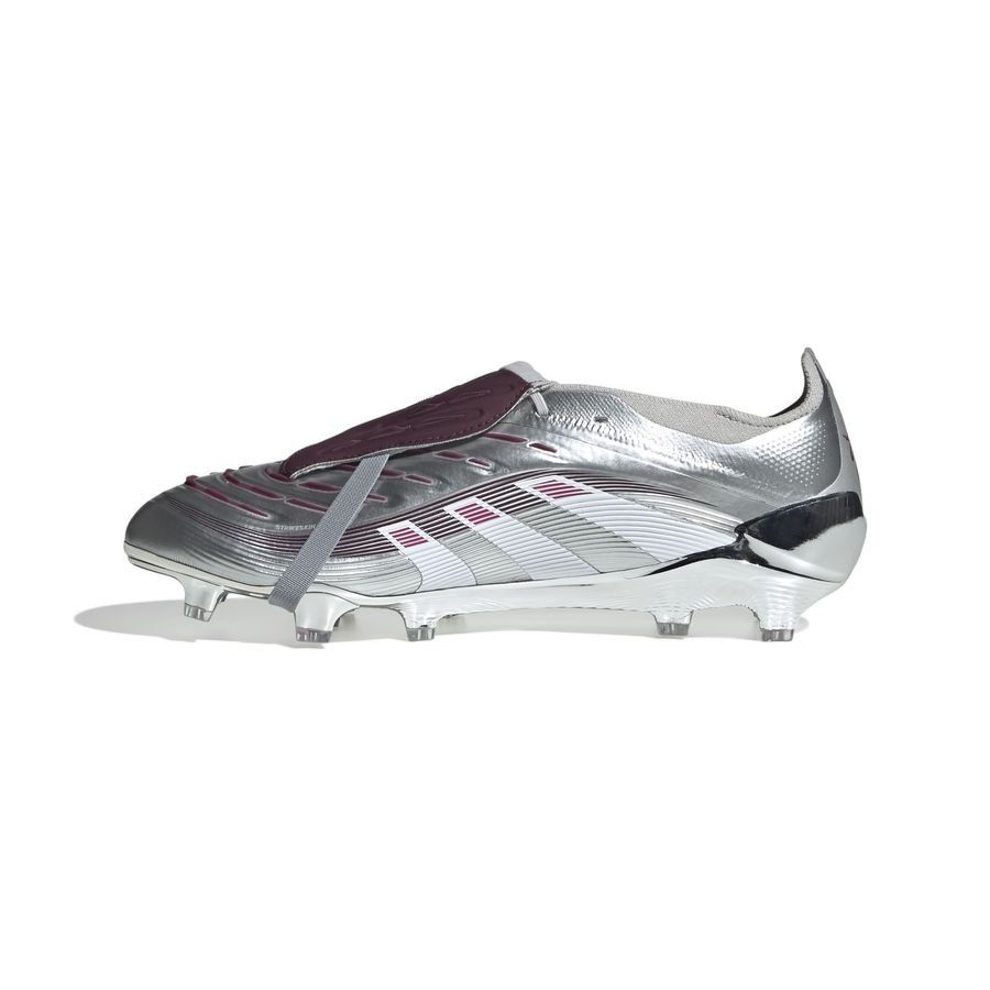 adidas Predator Elite Fold-over Tongue FG Jude Bellingham Chrome Dream - Argenté/Legacy Burgundy/Bordeaux ÉDITION LIMITÉE