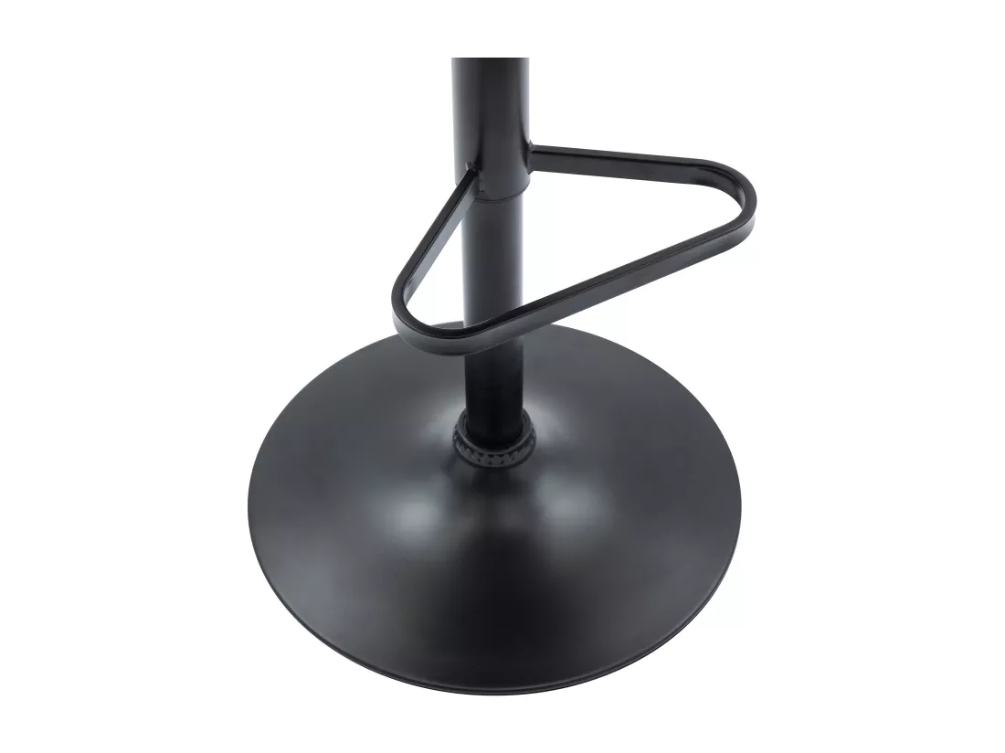Lot de 2 tabourets de bar en velours et métal noir - Hauteur réglable - Terracotta - ELEANA