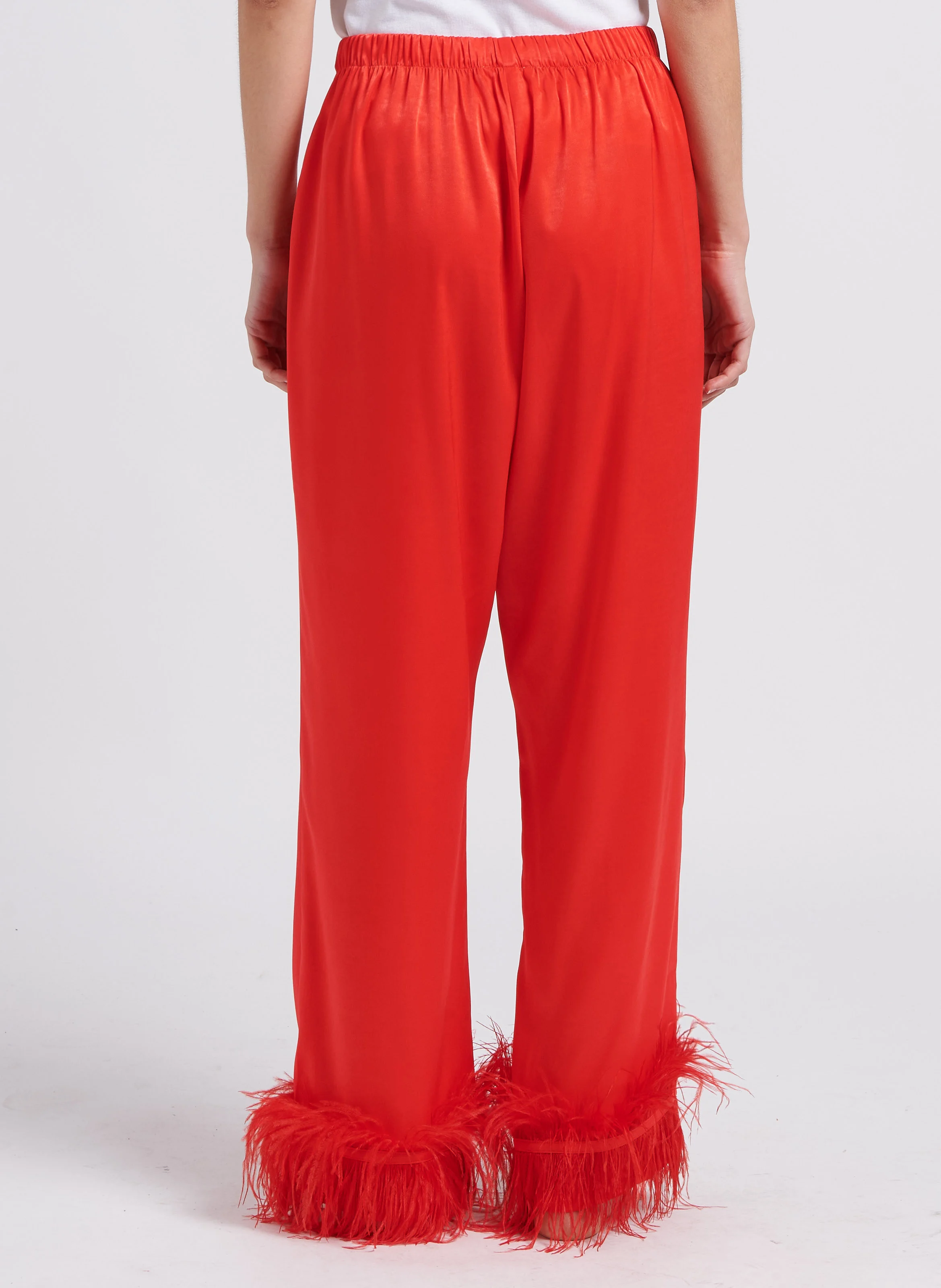 GLORIA - Pantalon de pyjama satiné | Rouge