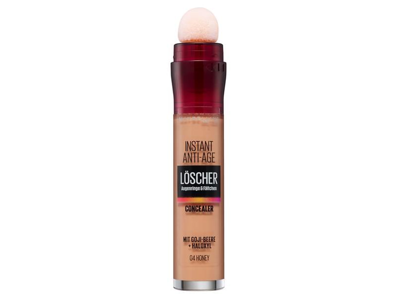 Maybelline Concealer Instant Anti Age 4 Honey Concealer lässt Schwellungen und dunkle Augenringe wie ausgelöscht erscheinen
