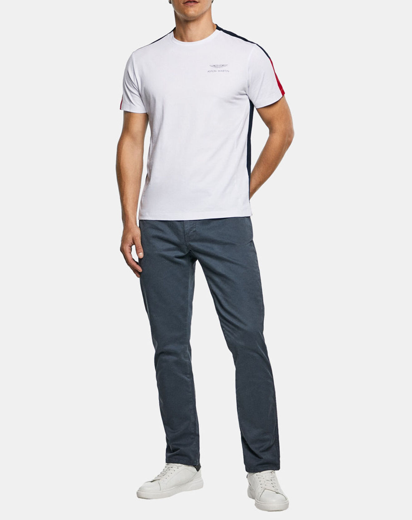 Hackett London T-Shirt Bicolore Aston Martin Racing blanc/bleu