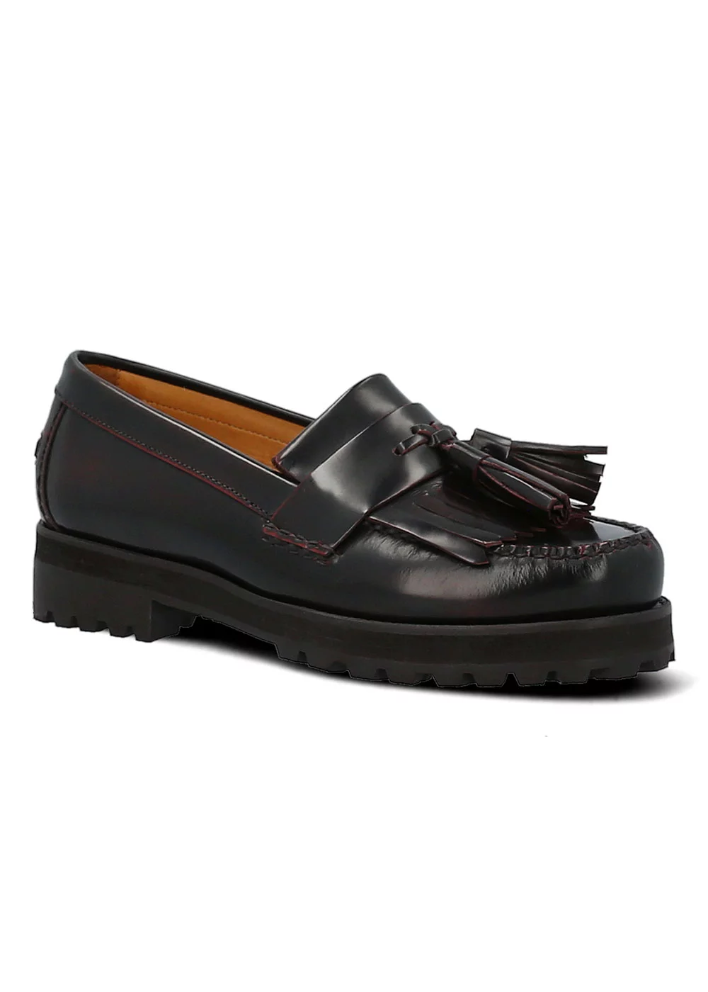 MOCASSIN LUG MOC KILTIE TASSEL BORDEAUX