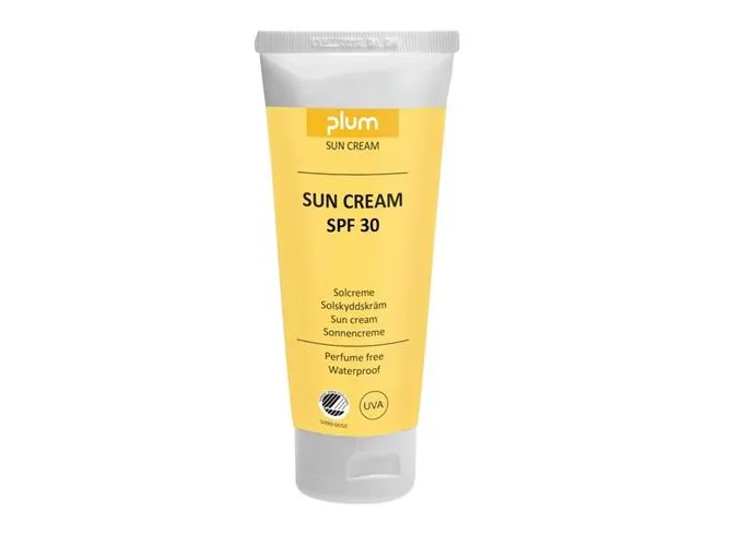 Plum solcreme 200ml faktor 30 - 3022.U.parfume, beskyt. mod UVA   UVAB stråler, svanemærket