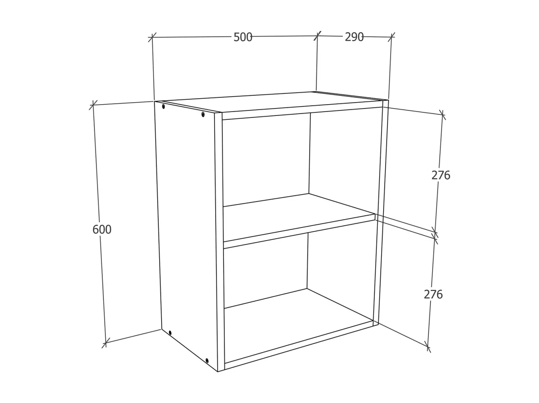 Armoire de cuisine l. 50cm Armoire suspendue Esilo