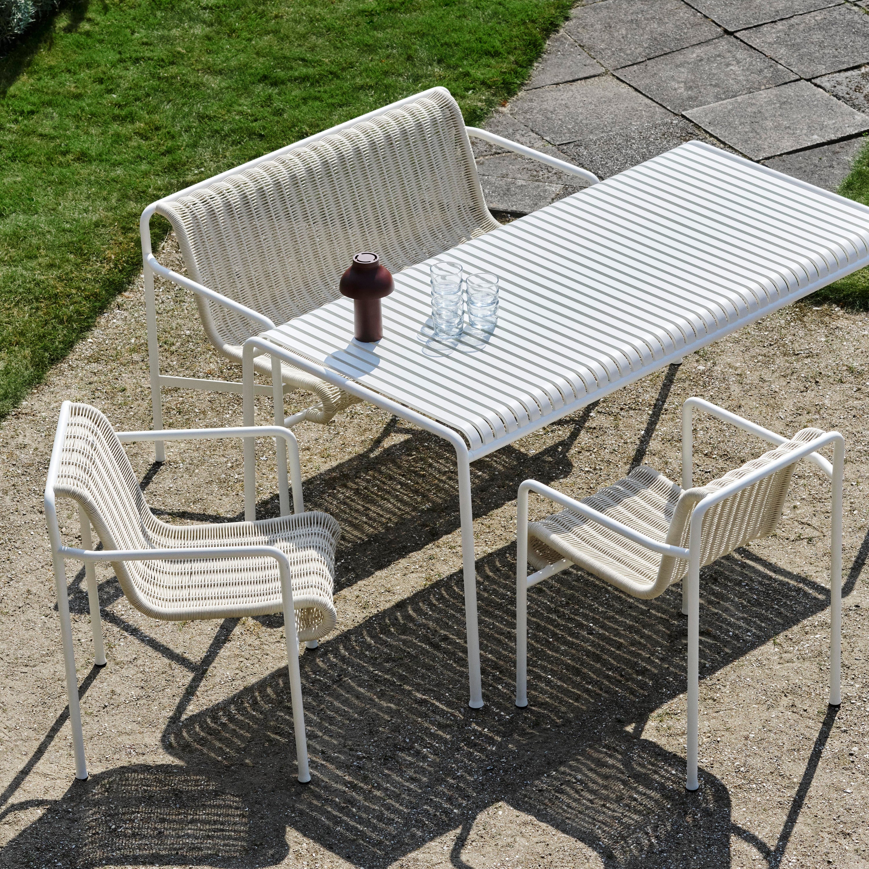 HAY Palissade Cord Tuinbank 2,5-zits met Armleuning - CrÃ¨me Wit