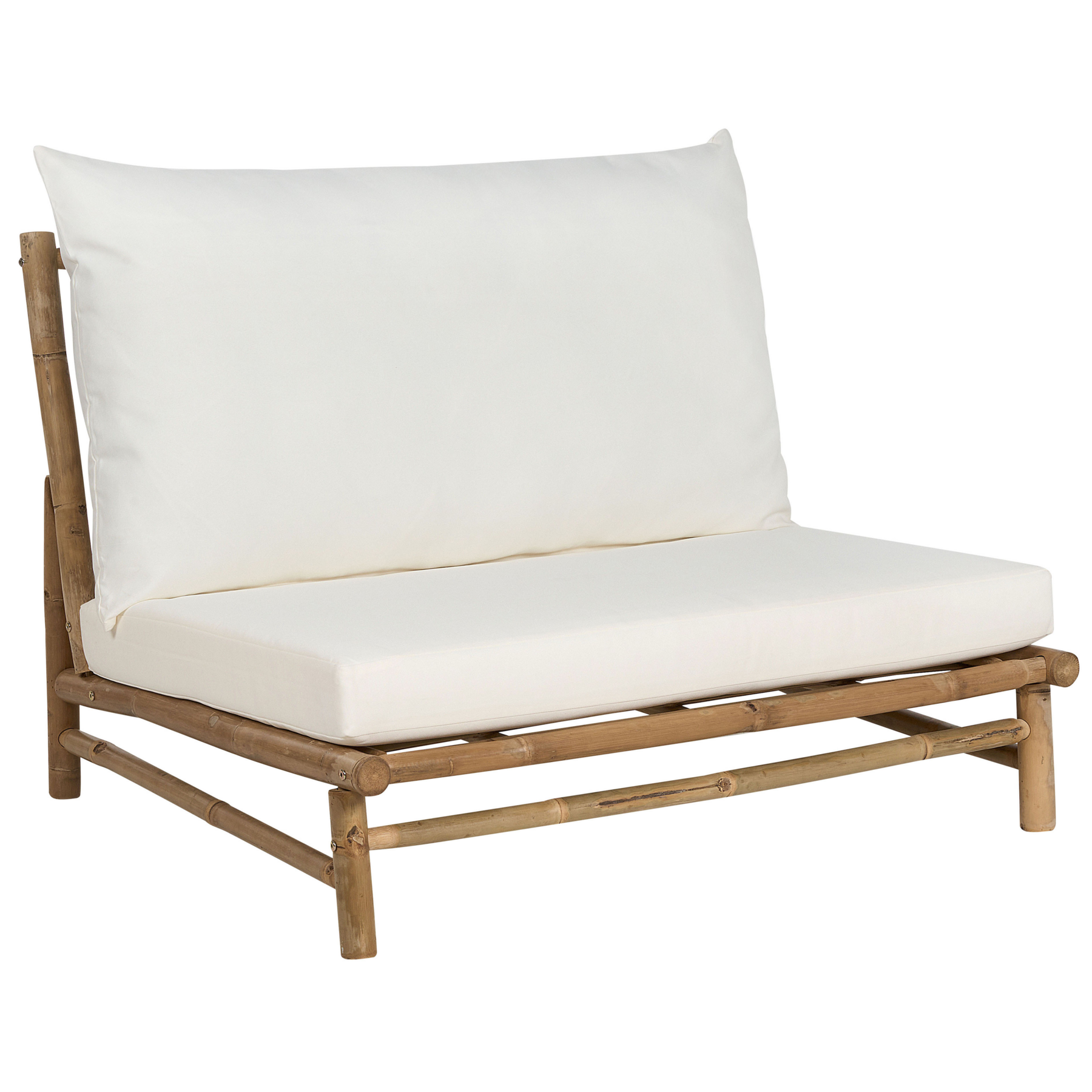 Beliani - TODI - Fauteuil - Gebroken wit - Bamboe