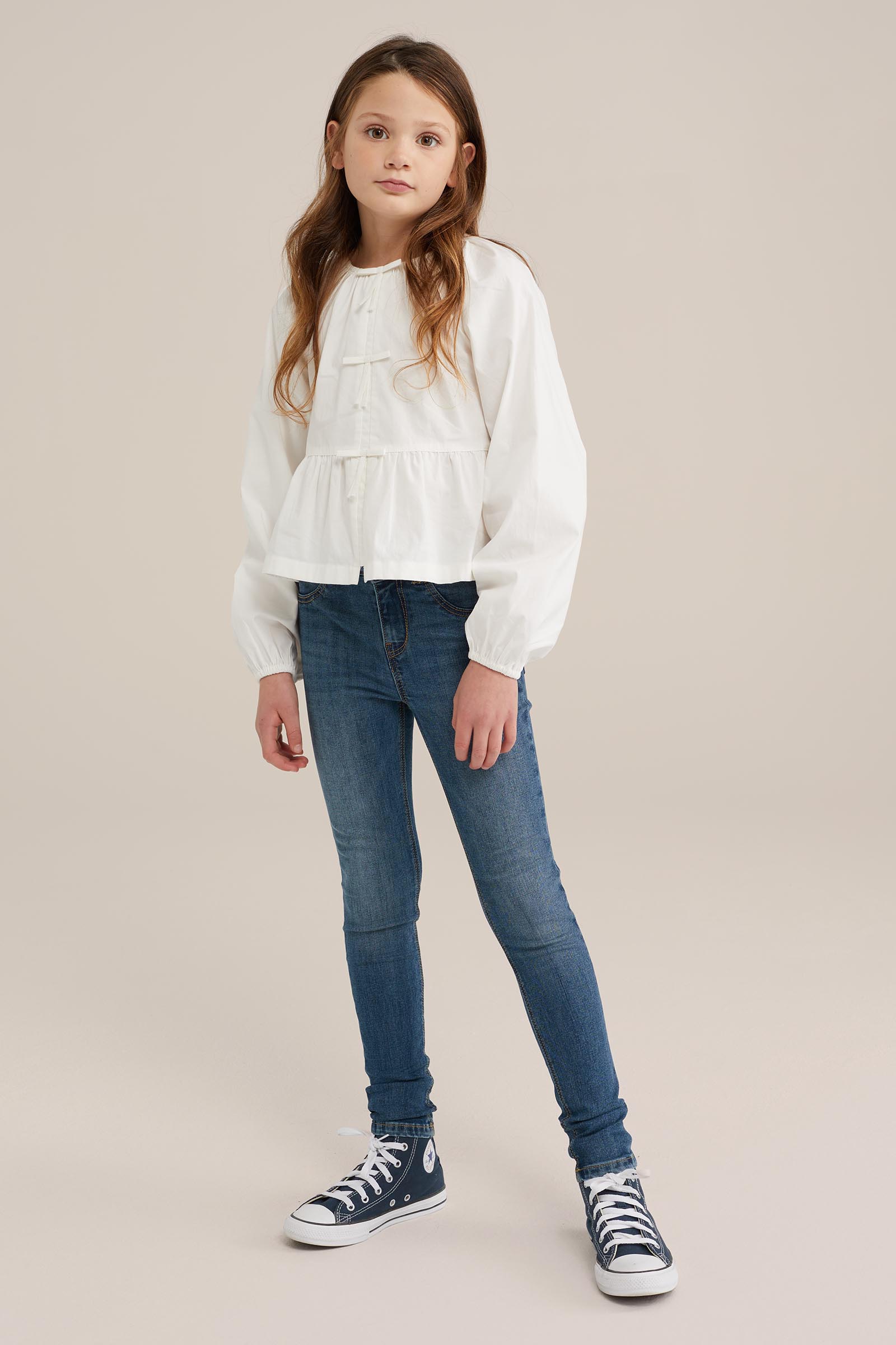 Meisjes super skinny jegging met stretch Blue Ridge Donkerblauw
