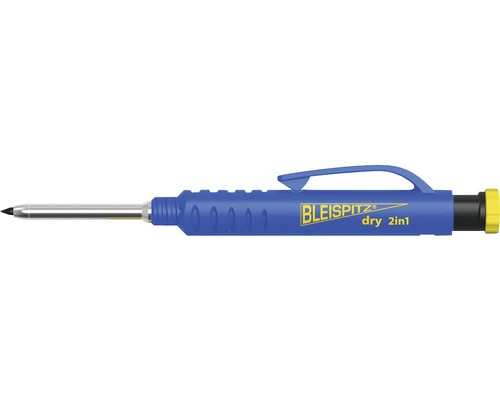 Mechanisch potlood & marker voor diepe gaten 2 in 1, stiftpunt incl. 6 universele grafietstiften, 2 stuks, Ø 8 mm
