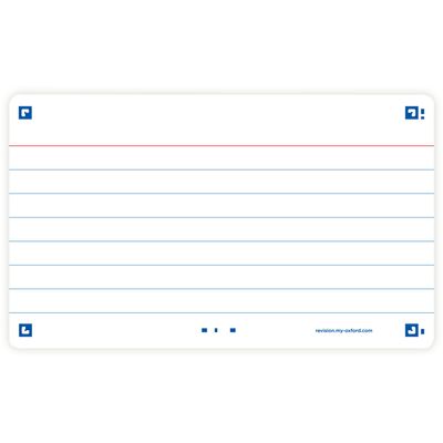 Oxford FLASH 2.0 - Pack de 32 cartes - A7 - ligné - blanc
