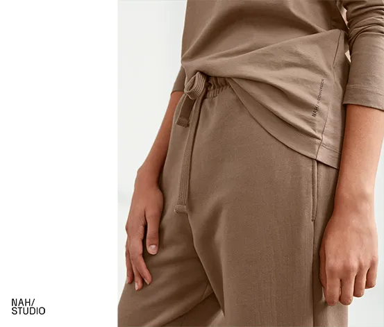 NAH/STUDIO Jogginghose | nachhaltige Baumwolle, hazelnut