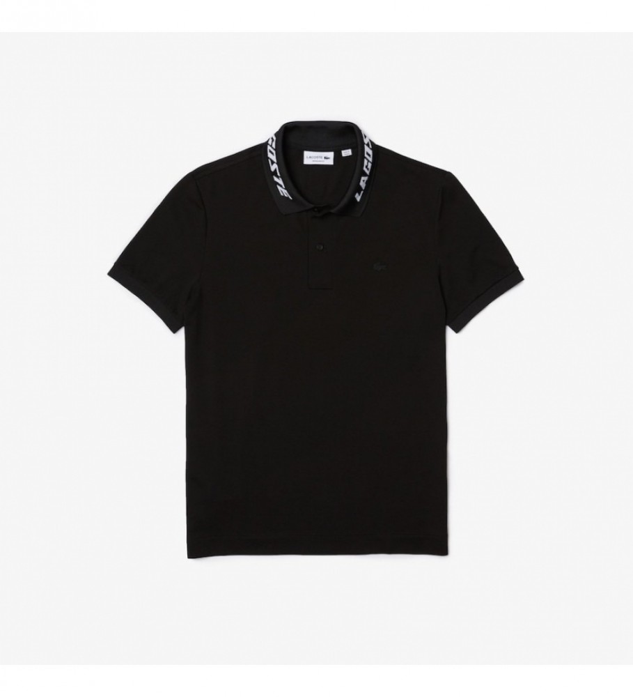 Camisa polo Lacoste Slim Fit em piqué elástico preto