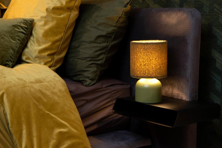 Lucide Woolly tafellamp beige