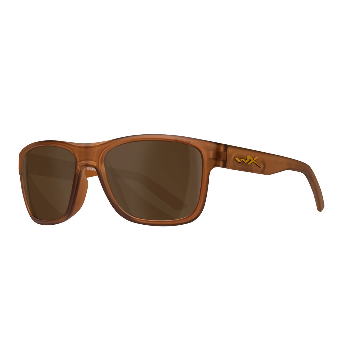 Wiley X Ovation Solbrille, Brun Glas, Mat Brun Stel, Unisex - Spejder Sport