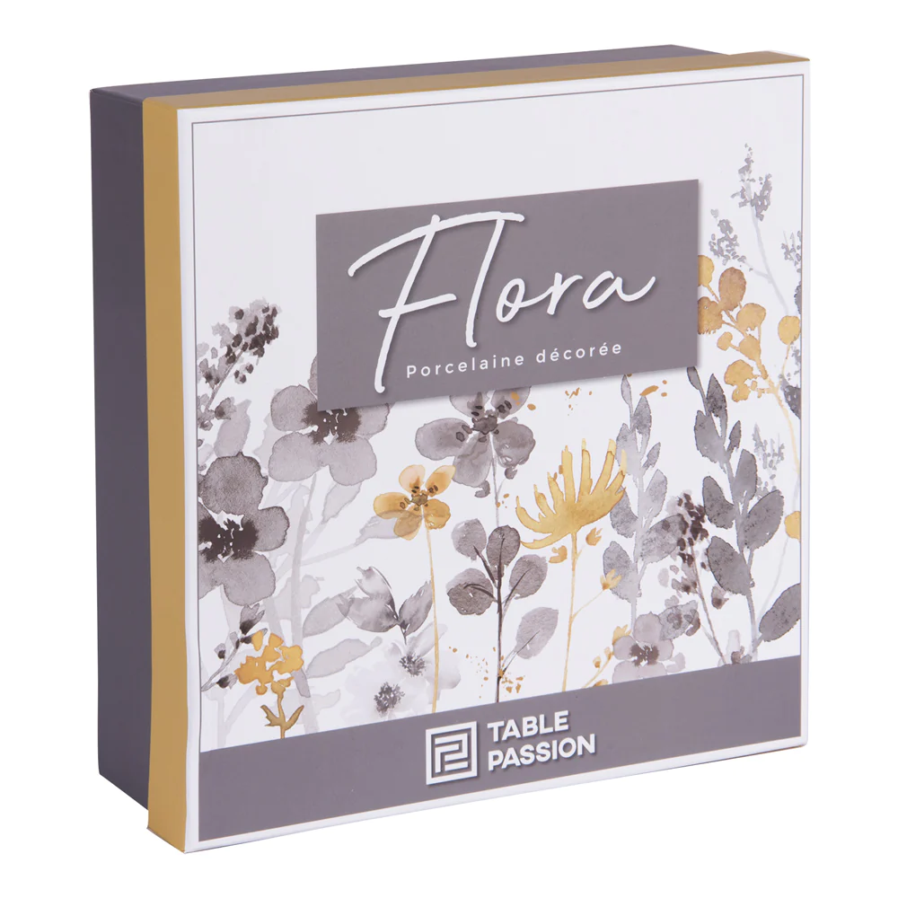Coffret de 4 mugs Flora 35 cl Table passion
