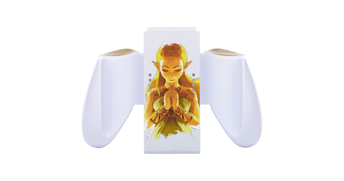 PowerAJoy-Con Comfort Grip for Nintendo Switch - Princess Zelda bevestiging  (Wit)