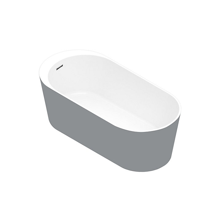 Baignoire îlot Huron L. 150 cm x l. 75 cm gris