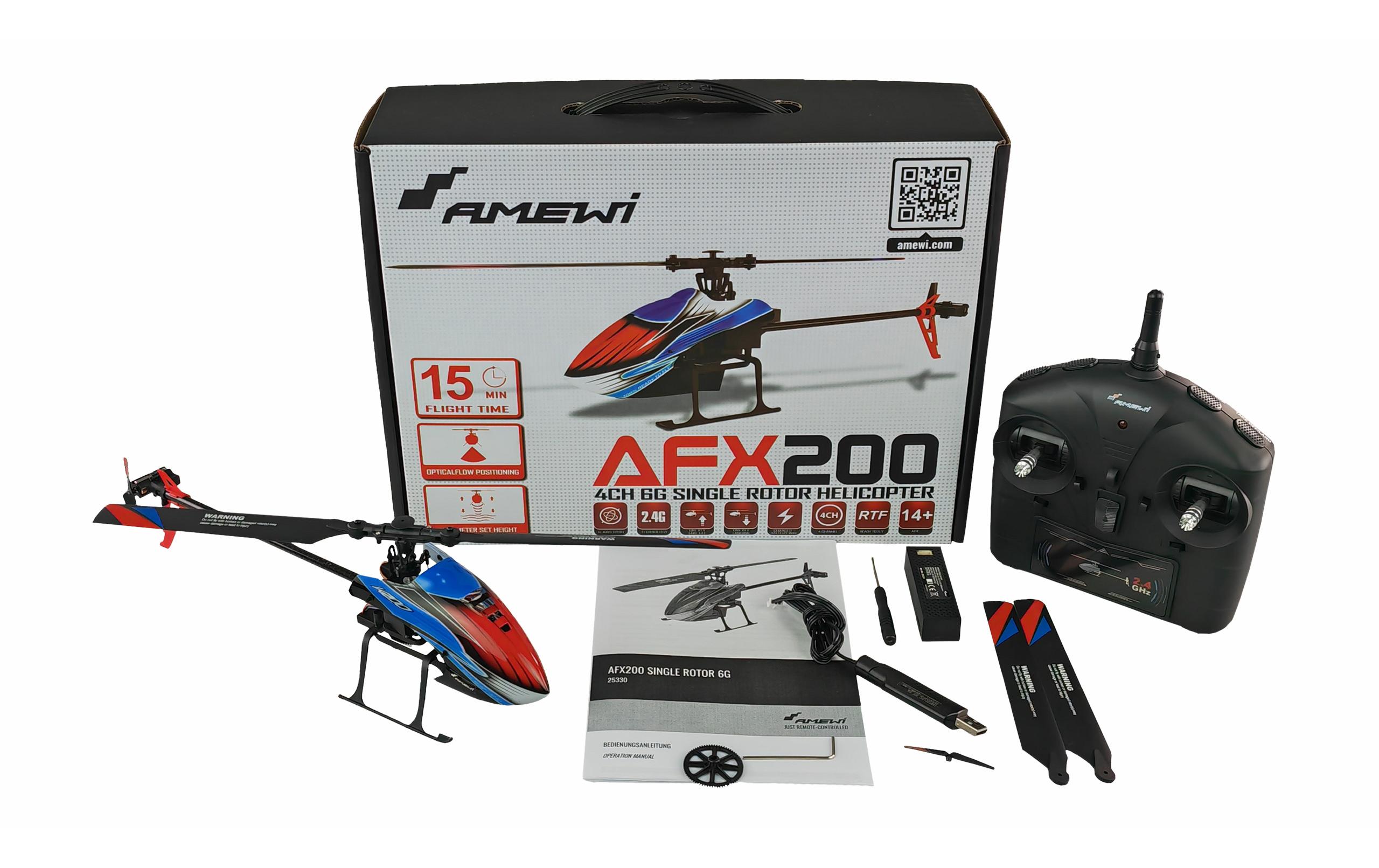 Helikopter AFX200 4-Kanal, 6G Gyro, RTF<br>Singlerotor Heli für Einsteiger