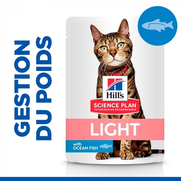 HILL'S Science Plan Light Adult en Sachets - Pâtée pour chat