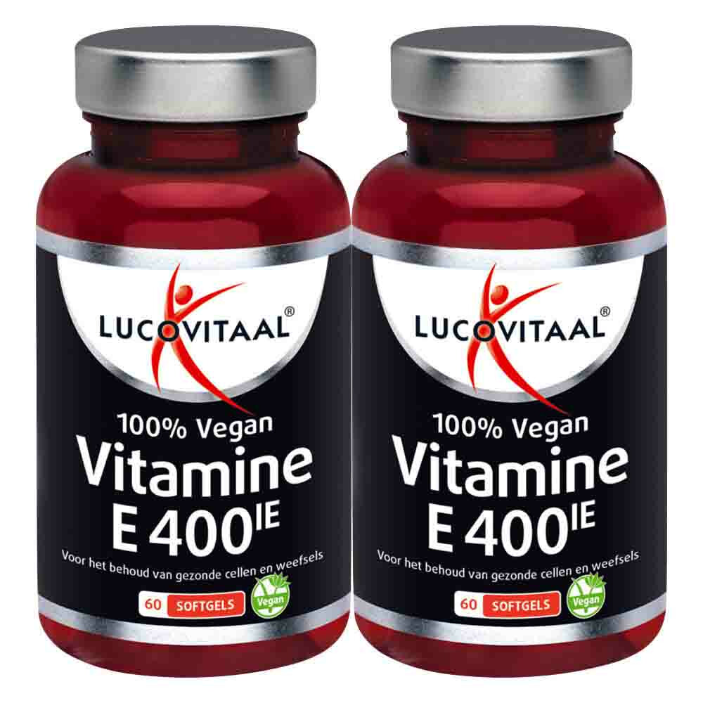 2x Lucovitaal Vitamine E 400 IE 100% Vegan60 capsules