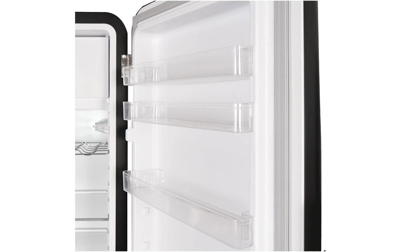 Retro Kühlschrank KSG260 Rechts, Schwarz<br>Kühlgefrierschrank