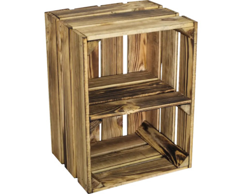 Bella fruitkist, gevlamd, met dwars middenbord, 40x30x25 cm