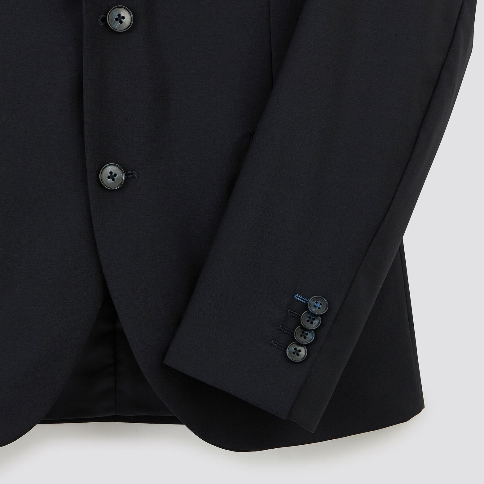 Veste de costume slim en laine Bleu