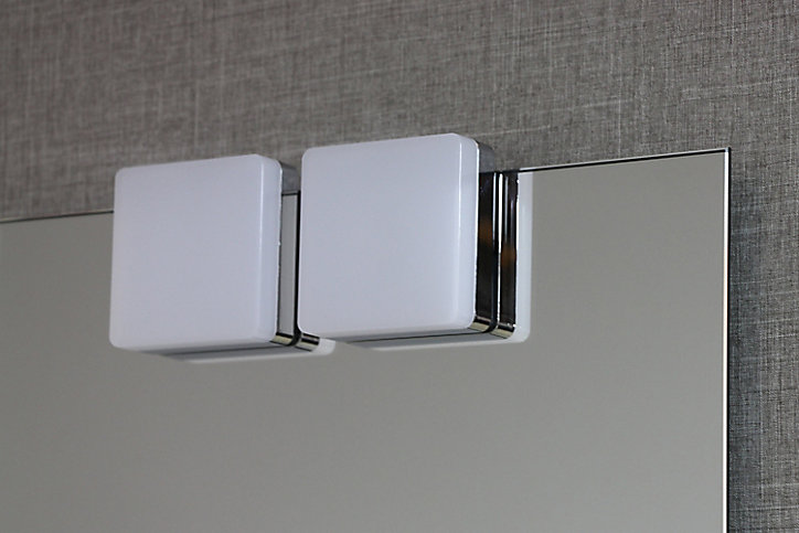 Miroir éclairant avec 2 spots LED Archi H. 70 x L. 120 cm