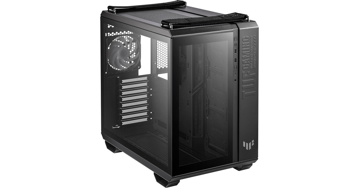ASUSTUF Gaming GT502 PLUS midi tower behuizing  (Zwart | 2x USB-A | 1x USB-C | Tempered Glass)