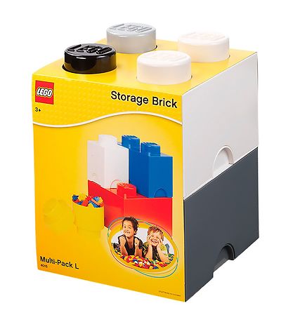 LEGO® Storage Aufbewahrungsboxen - 25x25x18 - 4er-Pack - Grau Mi