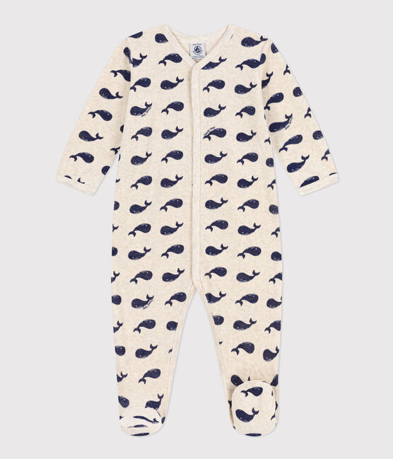 Pyjama baleines marines en velours
