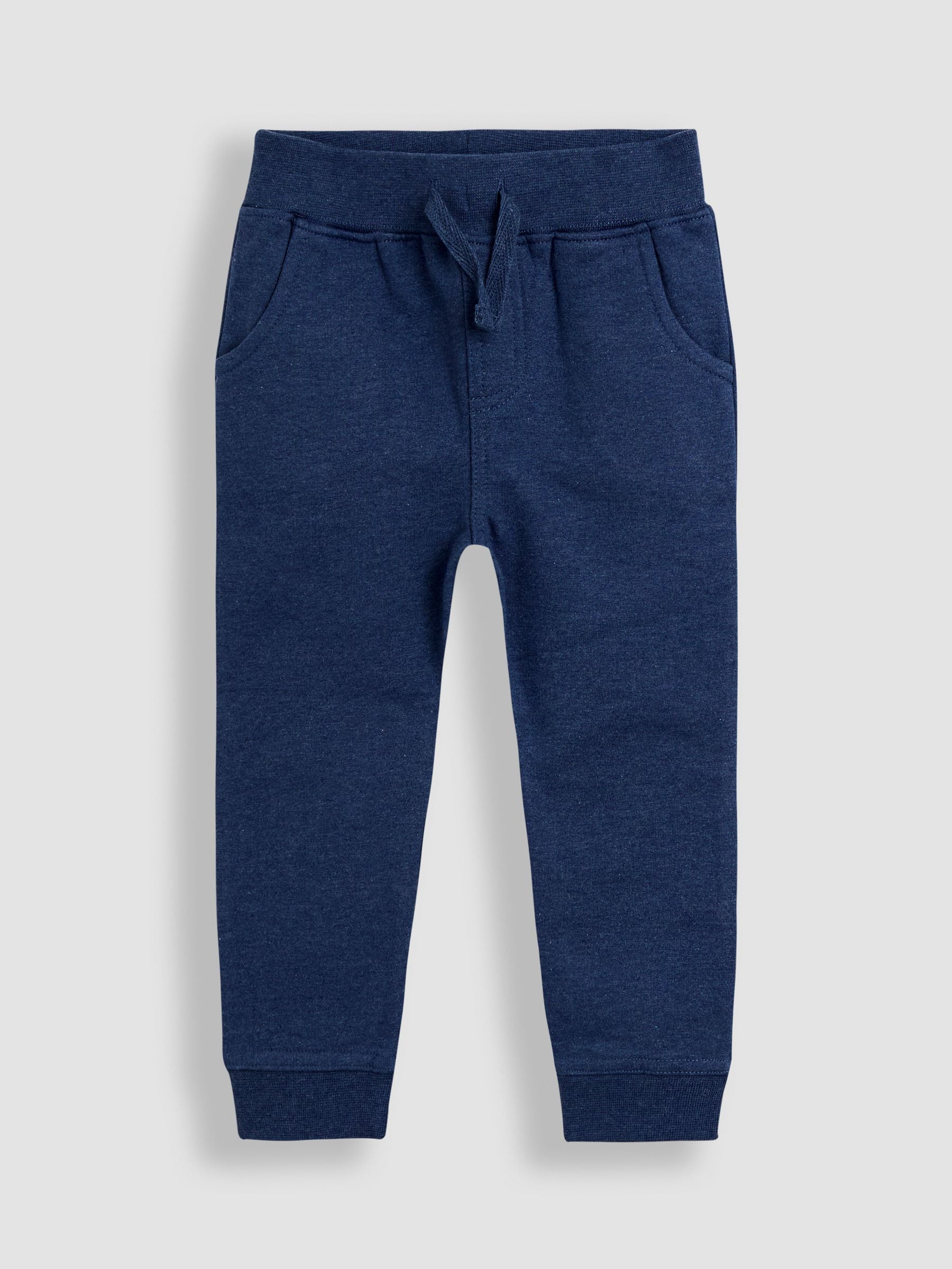 Blauw graafmachine - JoJo Maman Bébé 2-Pack Appliqué Knie & Effen Joggingbroeken