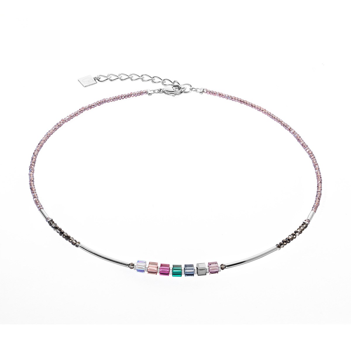 Collier Coeur de Lion Cube Story MinimalisticSparkling Multicolour Art Nouveau