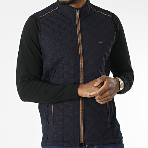 Veste Zippée Sans Manches BLC22K11 Bleu Marine