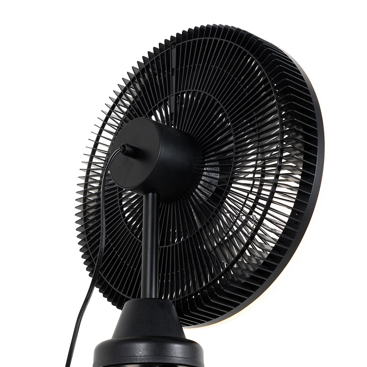 Staande ventilator, statief, zwart, incl. LED, 3-traps dimbaar - Meric