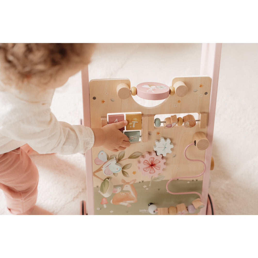 Køb Little Dutch Fairy Garden Pink Multi-Aktivitets Gåvogn