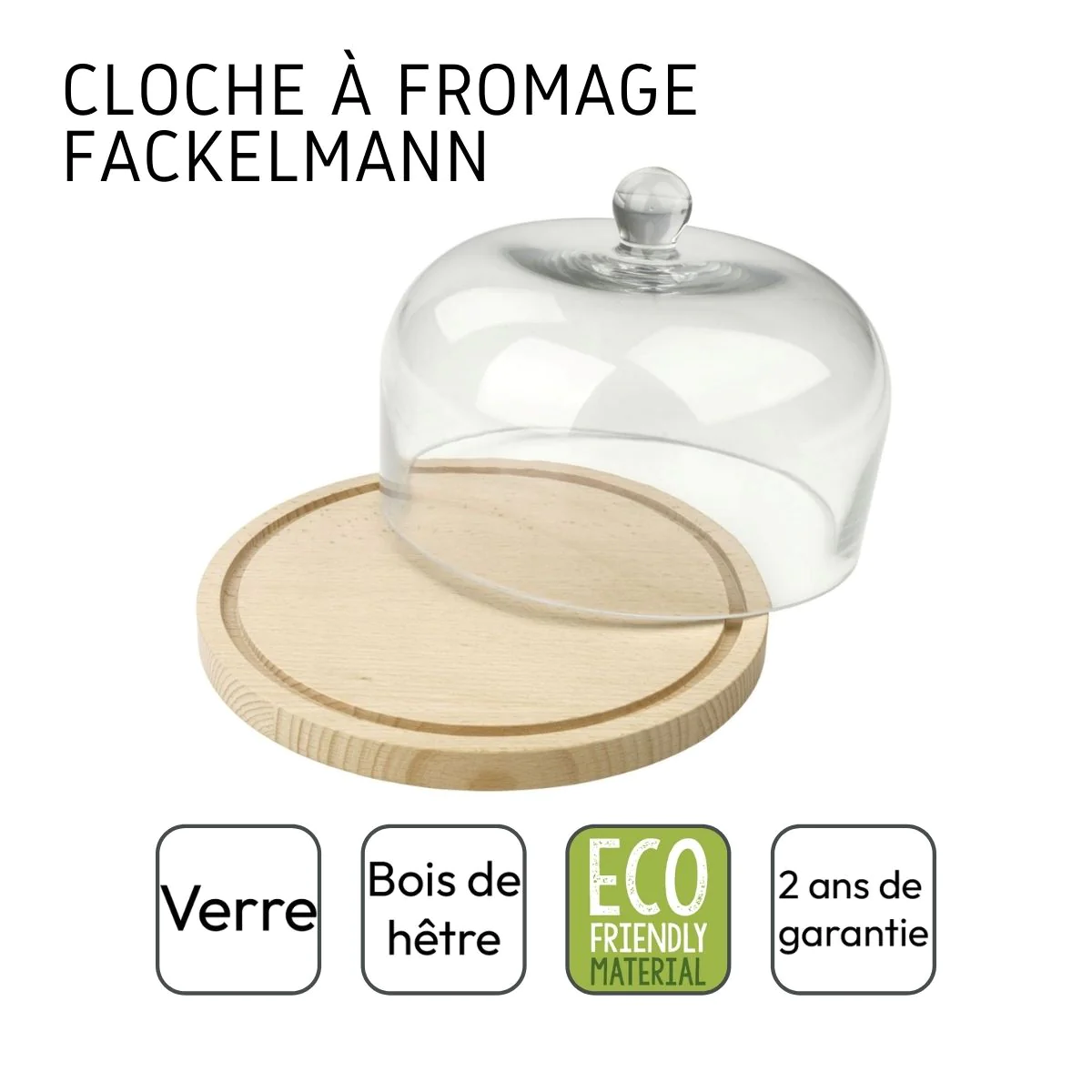 Cloche à fromage en verre 20 cm Eco Friendly