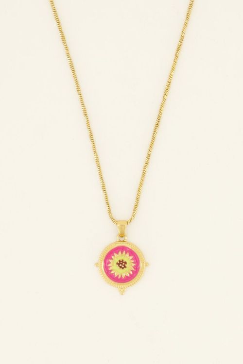 Casa fiore ketting met lime bloem hanger
