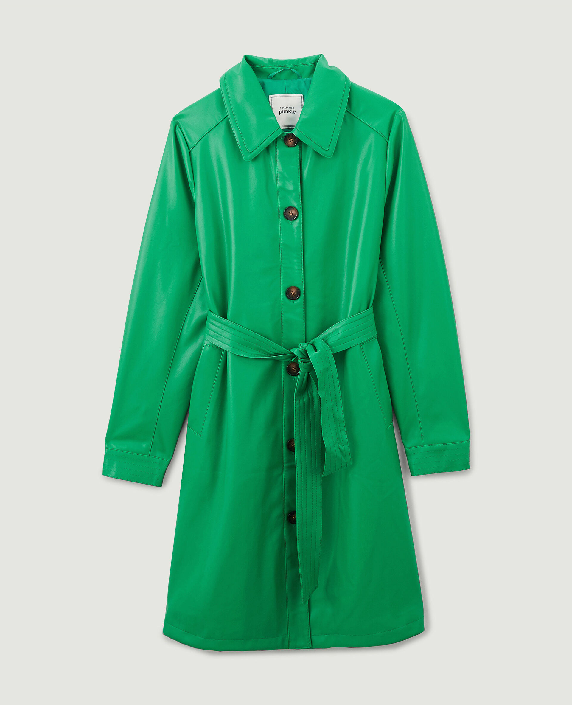 Trench droit en simili - Vert
