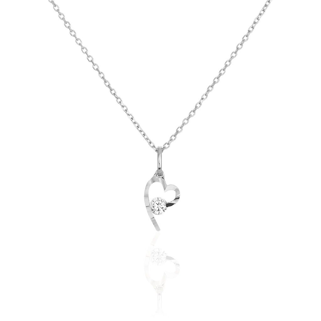 Collier Romance Or Blanc Oxyde De Zirconium