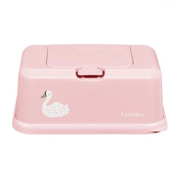 FunkyBox Porta-Toalhitas Grande Rosa Cisne