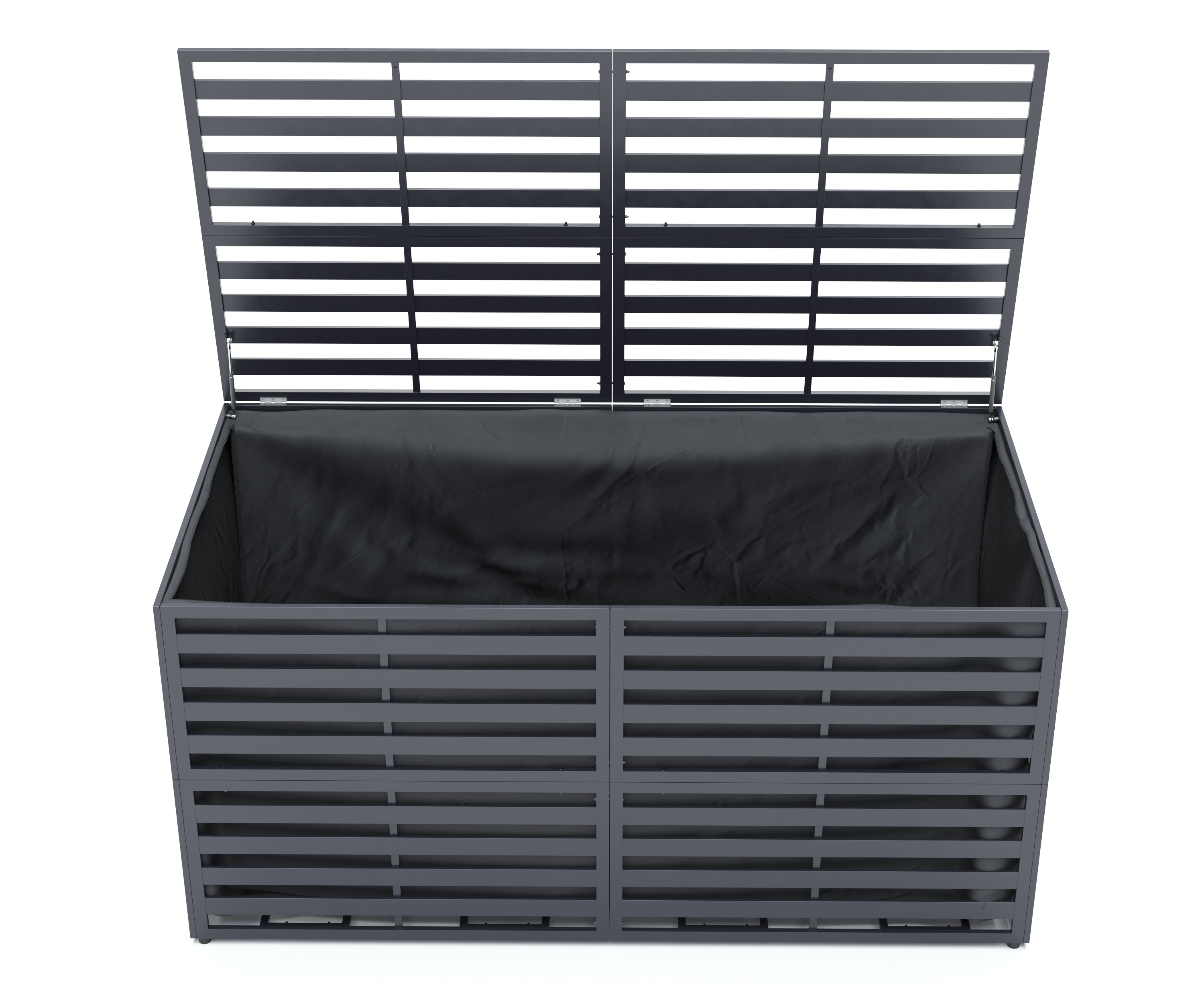 Kissenbox DALLAS Alu 200 x 100 x 100 cm anthrazit