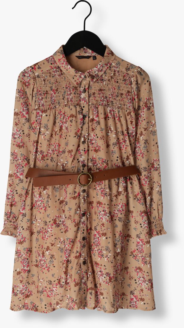 NONO zand nono mini jurk milau girls woven dress sand